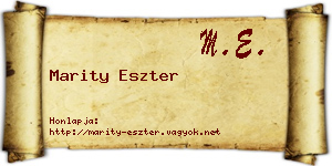 Marity Eszter névjegykártya